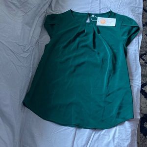 Tasamo shirt, green, new with tags size medium